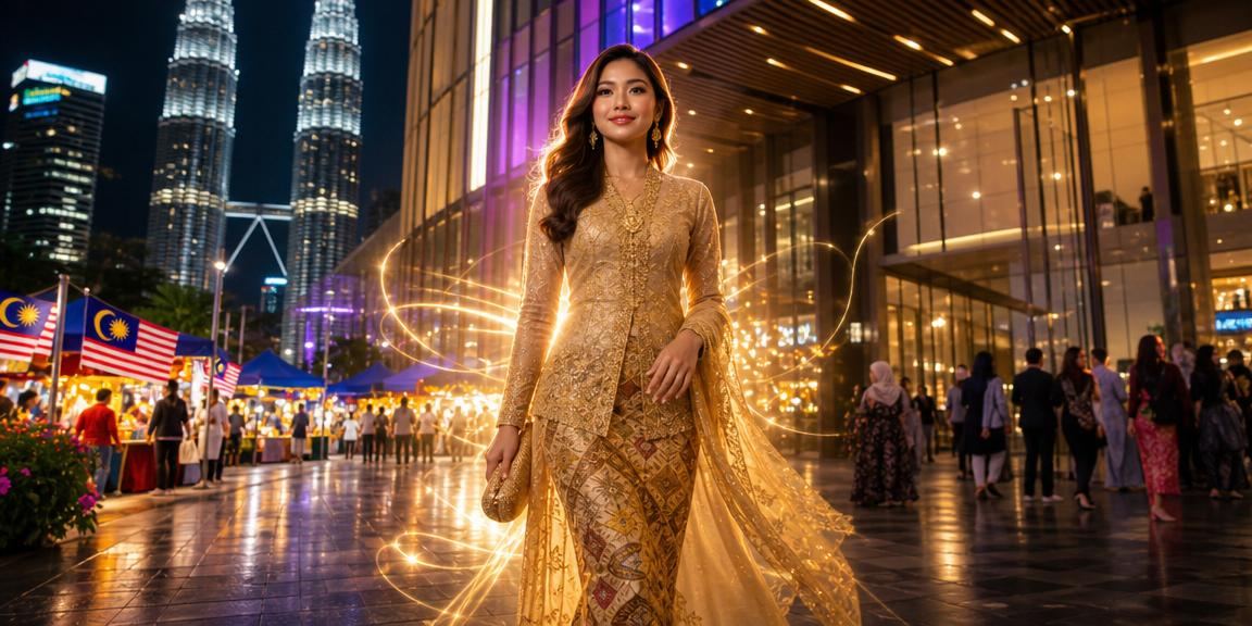 Pemain bertaruh di kasino Kuala Lumpur dengan pakaian kebaya moden